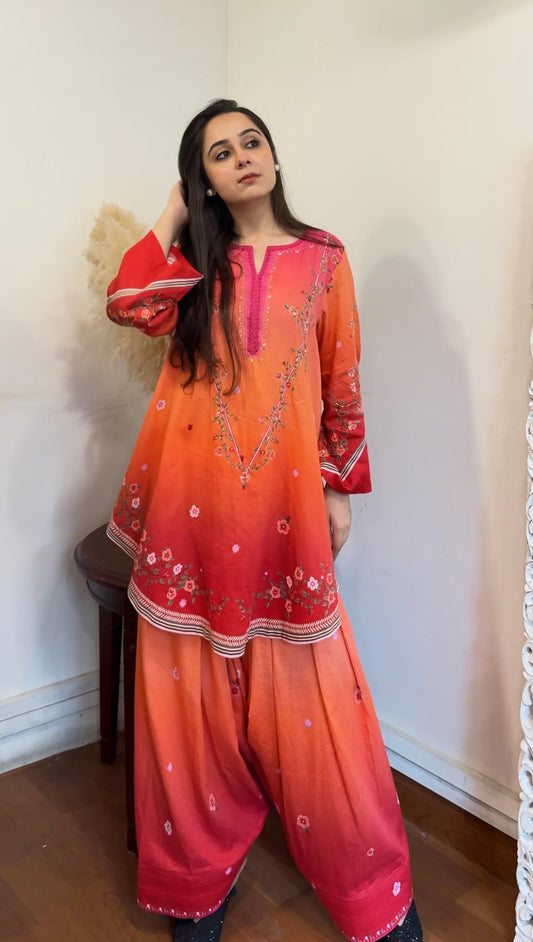 Ombre Farshi Cord Set